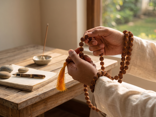 108 Beads 5 Face Certified Rudraksha Mala